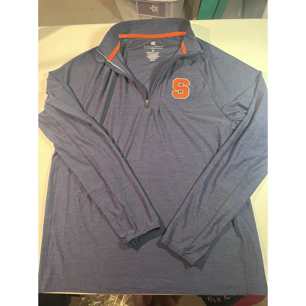 COLOSSEUM Men's SYRACUSE Orange Quarter-Zip Long Sleeve Blue - L